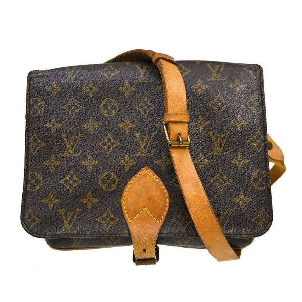 Louis Vuitton Cartouchiere Monogram Canvas Brown Canvas Handbag